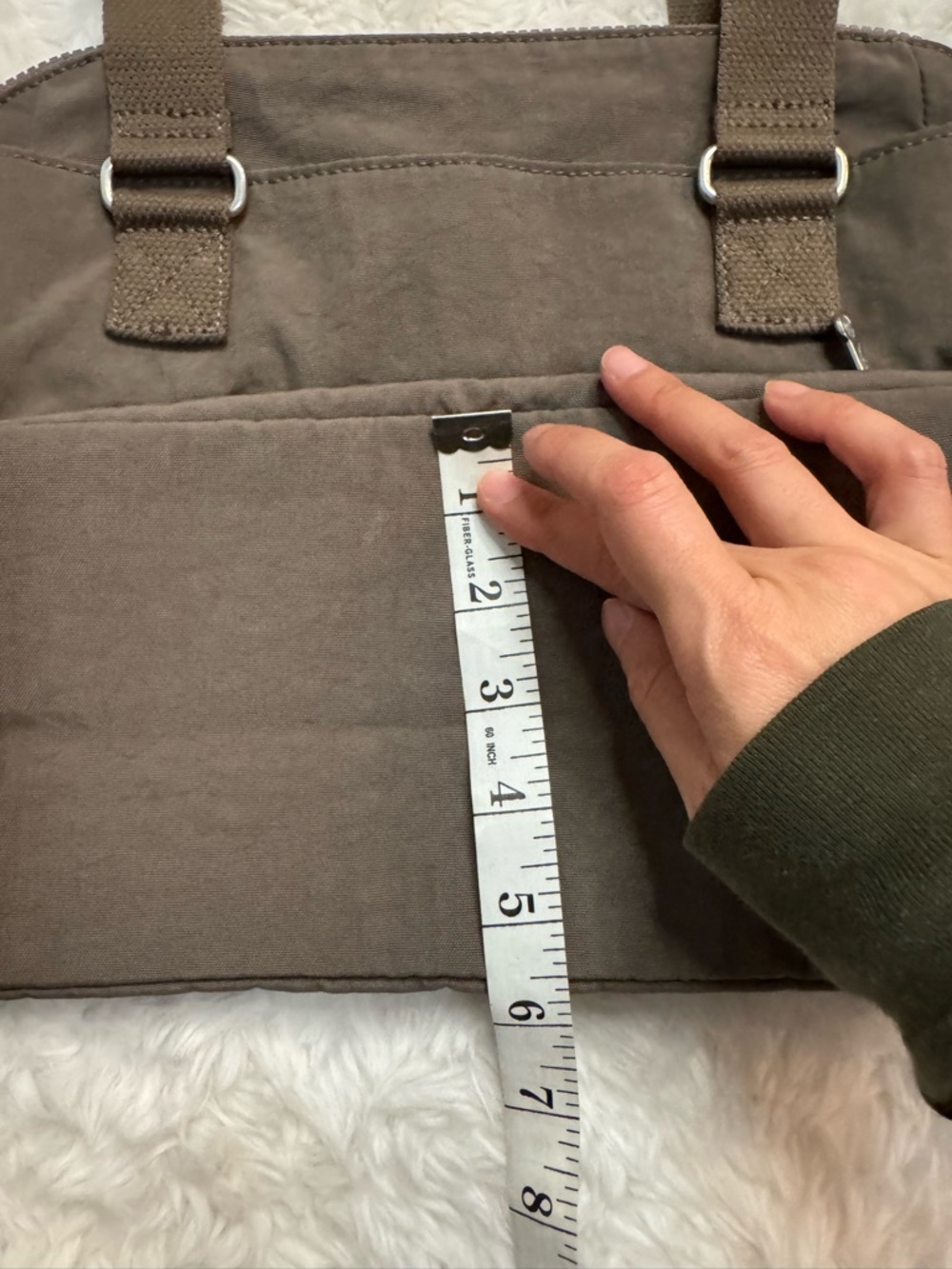 Kipling Taupe Everyday Nylon Tote with Monkey Charm - Picture 12 of 16